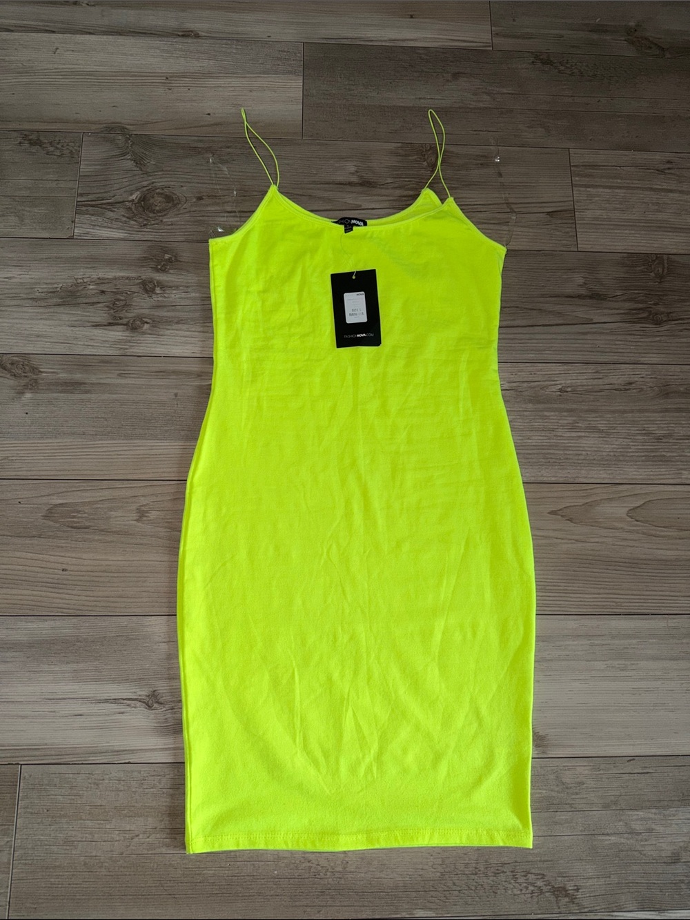 Fashion Nova Neon Lime Mini Dress